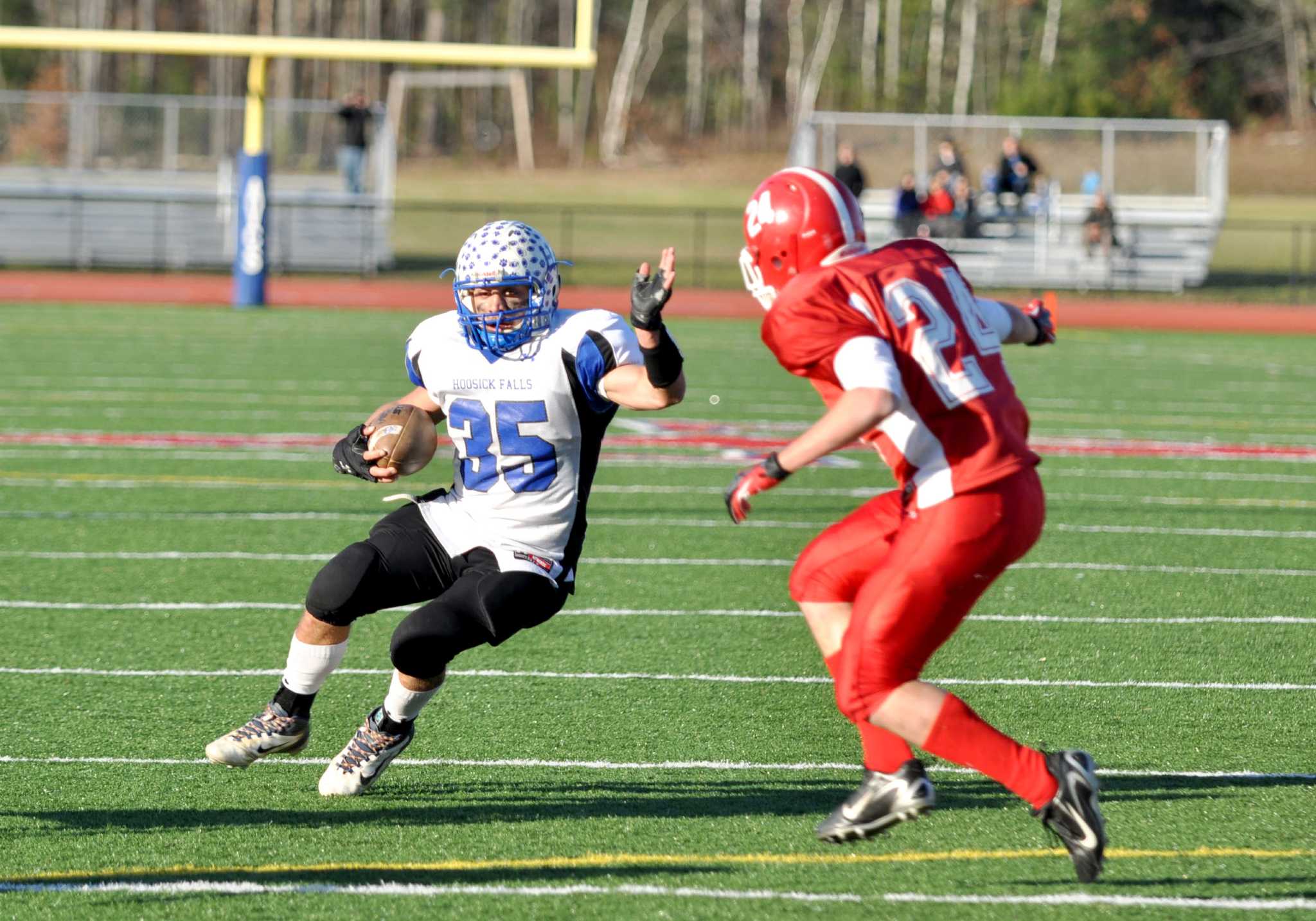 Saranac flag football awarded with Giant visit