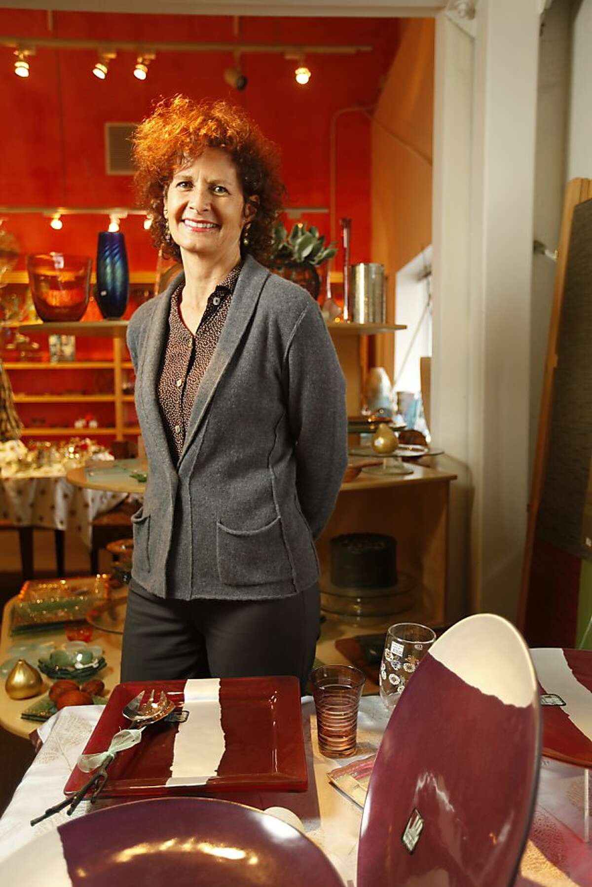 Annie Morhauser, owner of AnnieGlass in Watsonville, California on Thursday, November 8, 2012.