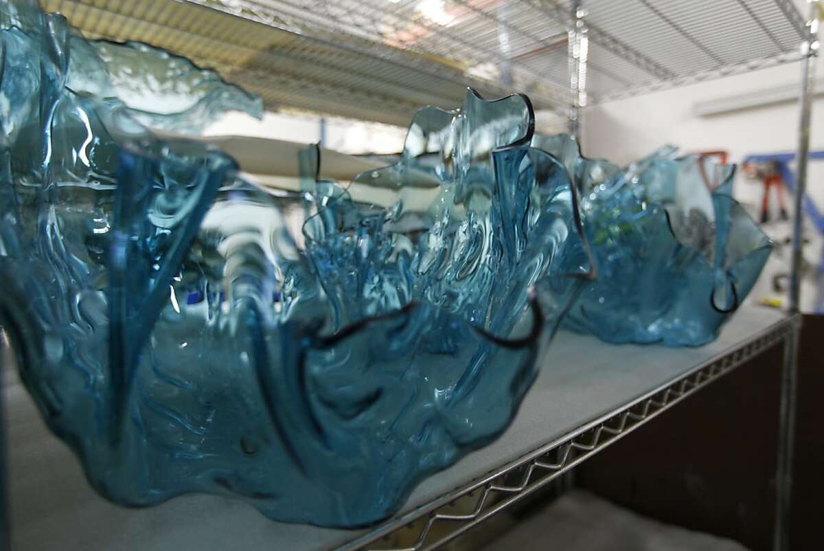 The Clam Shell glass design at AnnieGlass in Watsonville, California on Thursday, November 8, 2012.