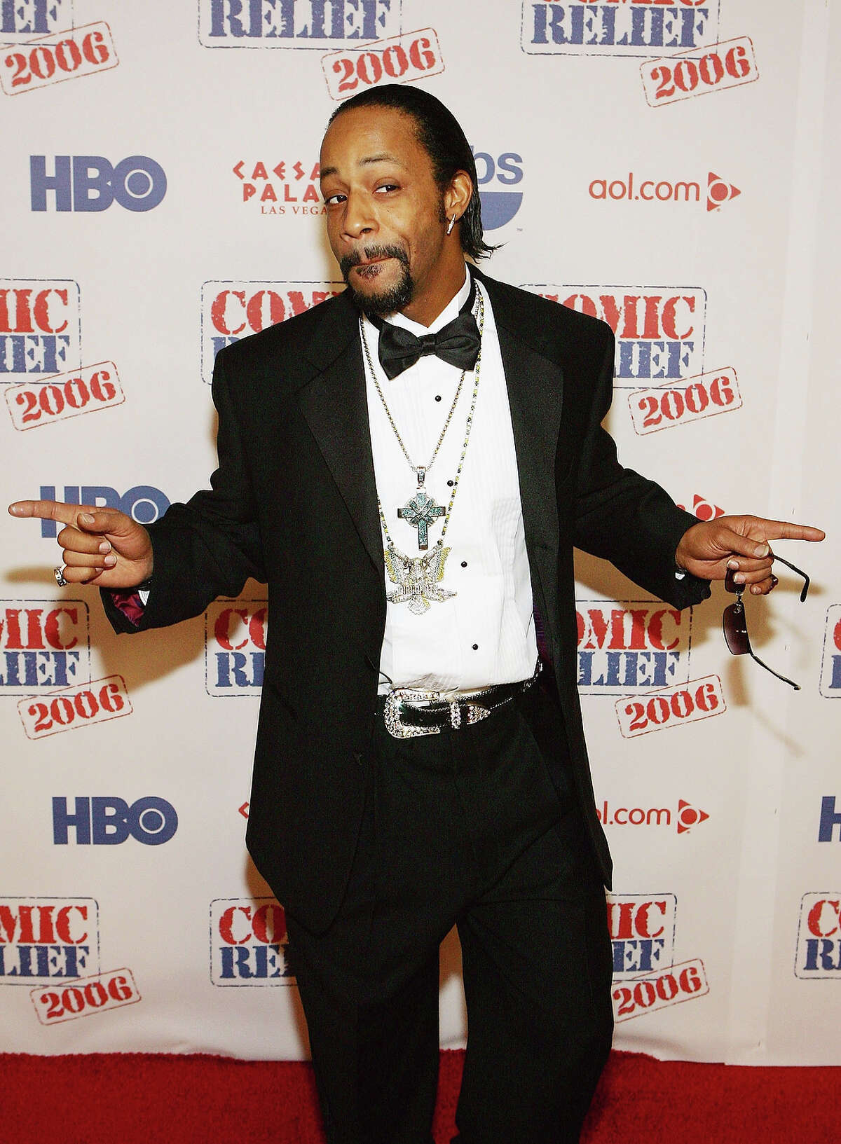 Comedian Katt Williams poses at the "Comic Relief 2006" show at The Colosseum at Caesars Palace November 18, 2006 in Las Vegas, Nevada. The benefit was held to help families in the Gulf Coast affected by Hurricane Katrina.