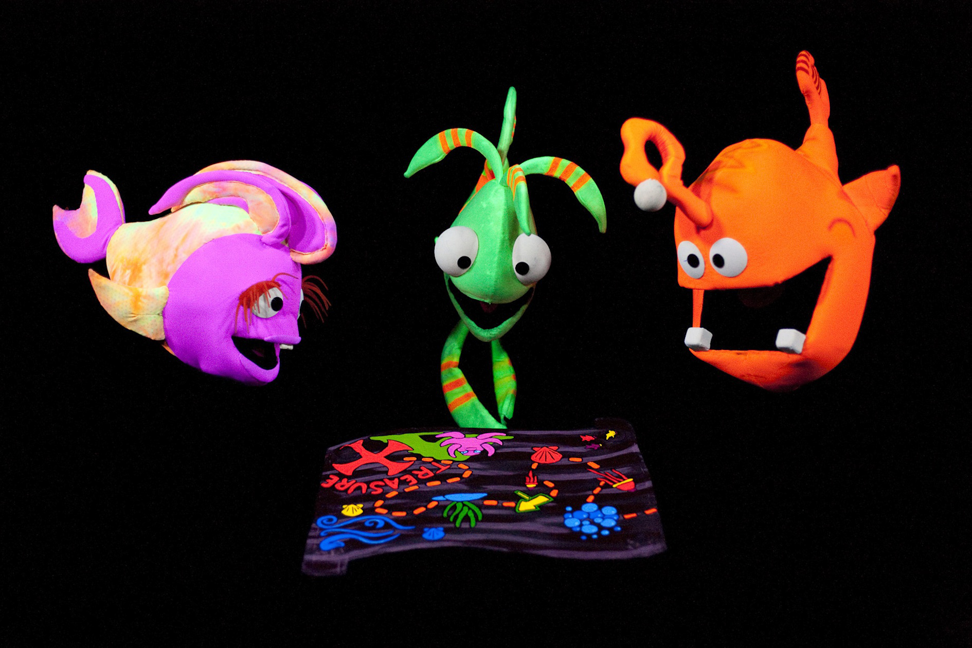 Glowinthedark puppet show at Quick Center