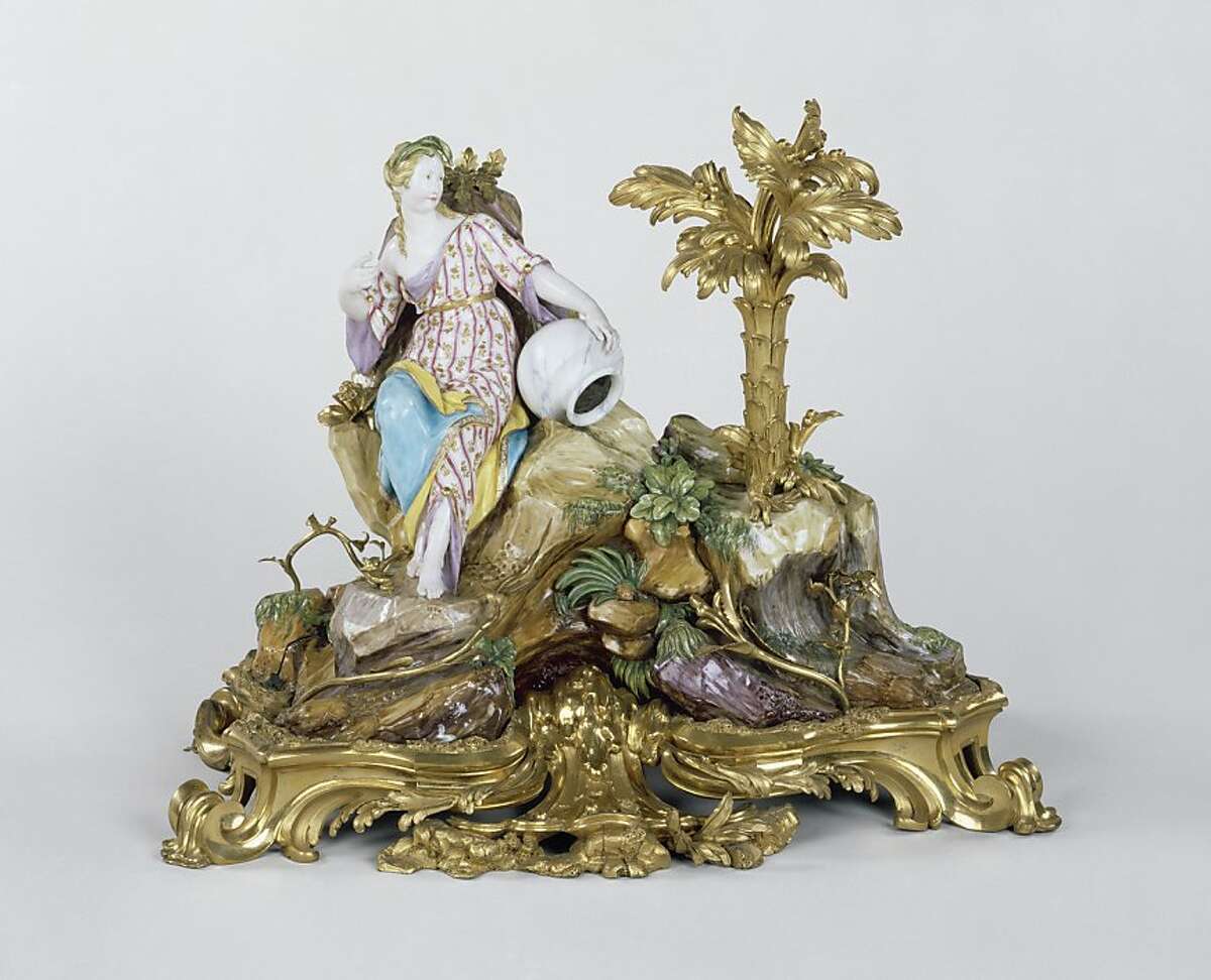 Figure of a Naiad (1756) Vincennes/S vres Porcelain Manufactory Soft-paste porcelain and gilt bronze 14 3/16" x 20 1/2" x 12 3/16" Mus e du Louvre, D partement des Objets d Art, Bequest of Mrs. lise Dosne-Thiers, 1881