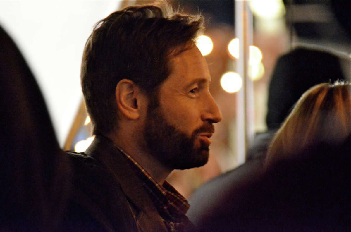 David Duchovny, star of the film "After the Fall," on set in New Canaan Monday, Nov. 19. Photo by Jeanna Petersen Shepard