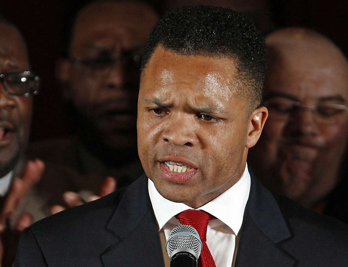 FILE - In this March 20, 2012 file photo, Rep. Jesse Jackson Jr., D-Ill. speaks in Chicago. A spokesman for House Speaker John Boehner says he has received letter of resignation from Rep. Jesse Jackson Jr. Wednesday. (AP Photo/M. Spencer Green, File)