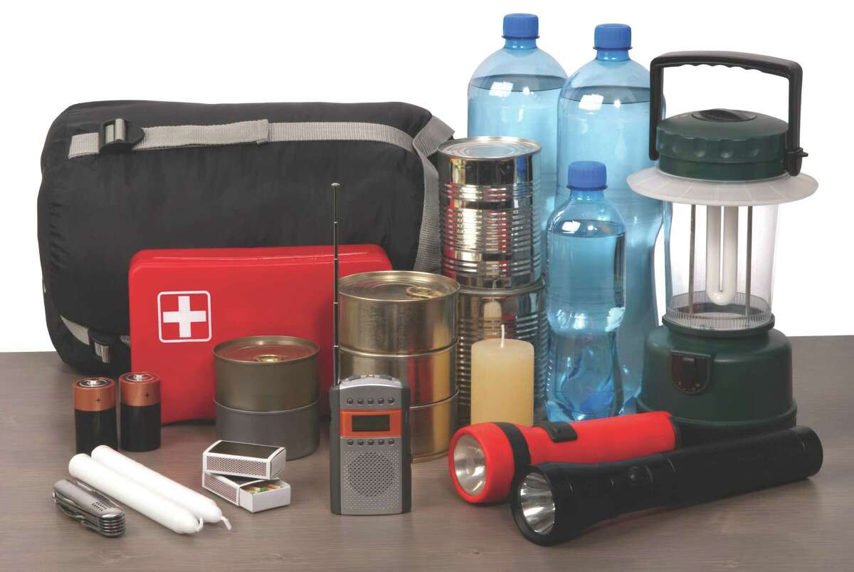 Pack a winter supply kit including a warm coat, warm clothes, and extra blankets. Make sure to also have a first aid kit, bottled water, flashlights, and a battery-powered radio. Source: American Red Cross