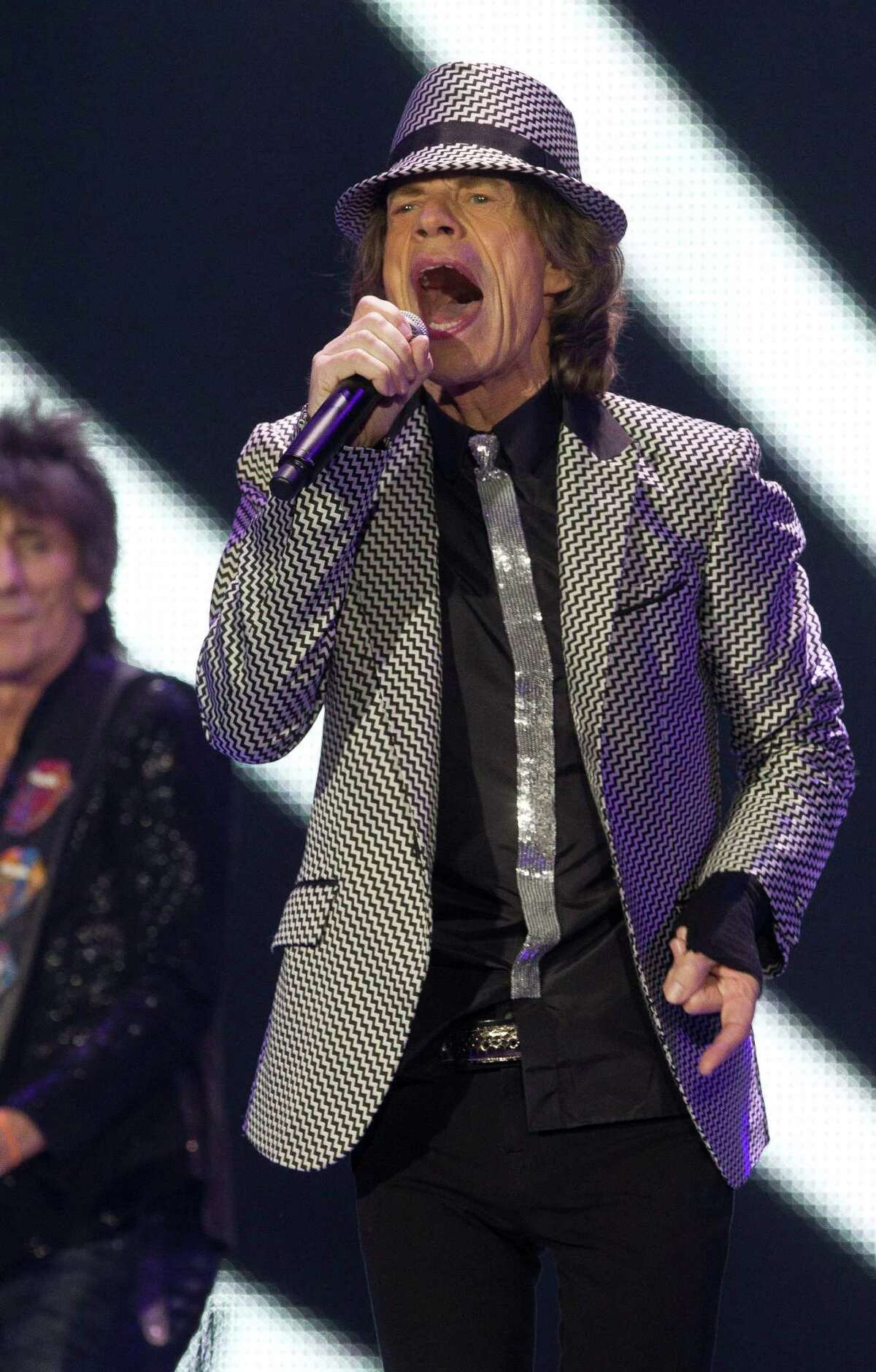 Mick Jagger, of The Rolling Stones, is shown performing in east London in 2012. A spokeswoman says the band doesn't want Donald Trump playing its songs at his rallies. 