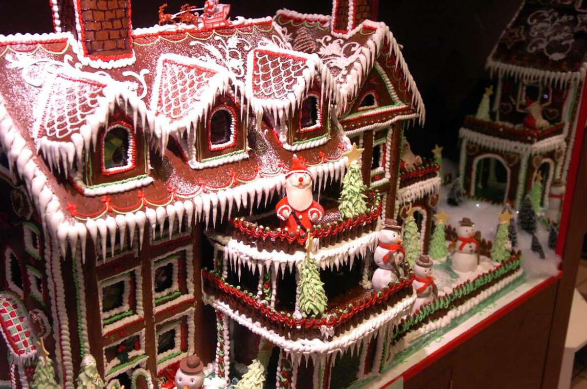 A cake for the holiday sits in the window of St. Moritz on Greenwich Avenue, December, 9, 2009.