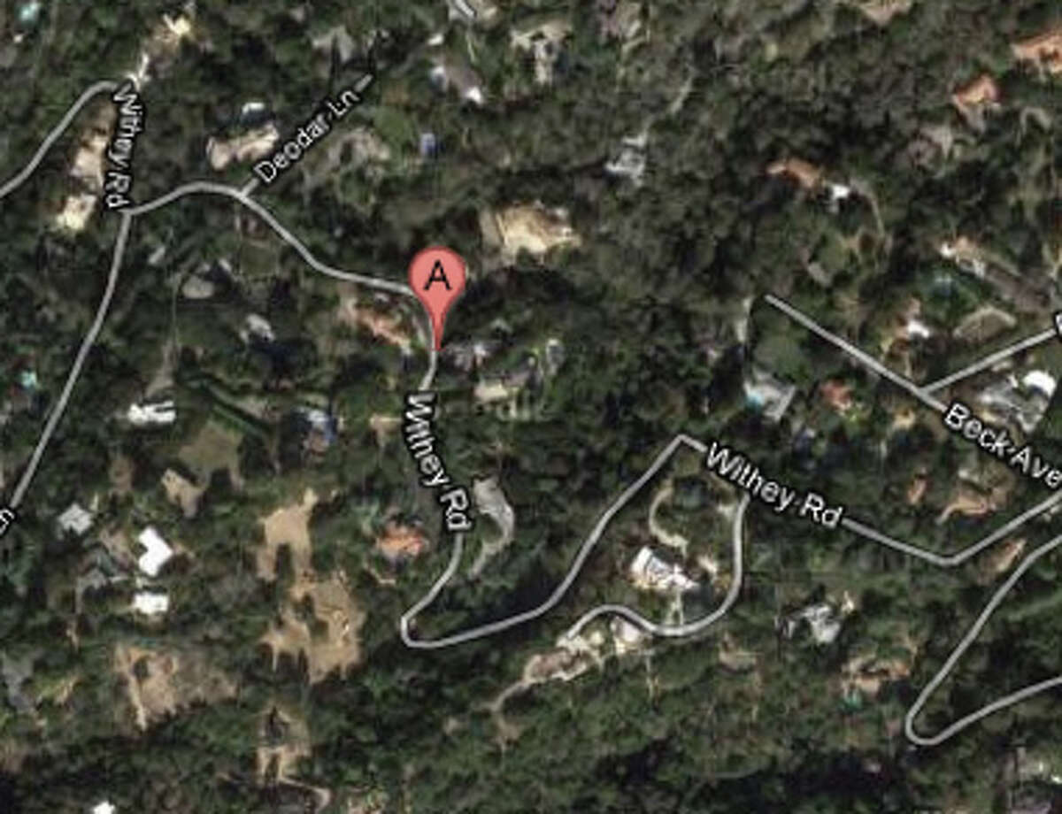 Approximate location of 18000 block of Withey Road in Monte Sereno, CA