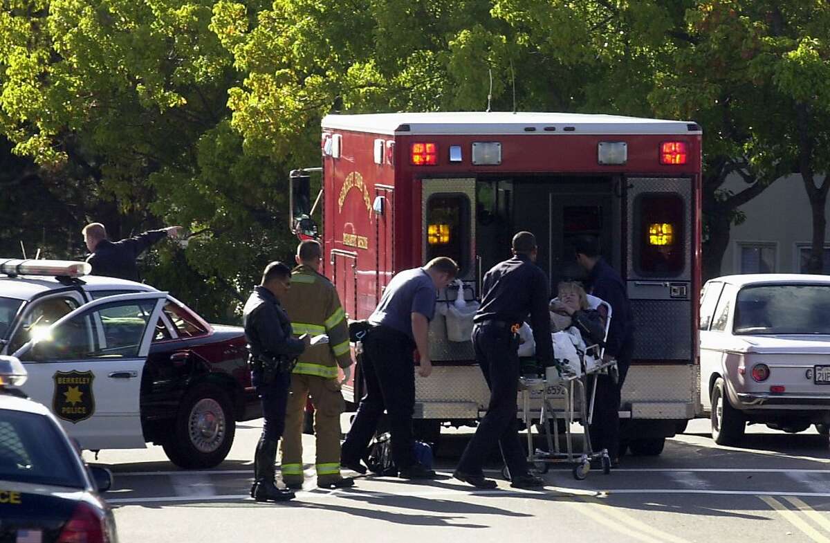 In this file photograph, paramedics wheeled a victim into an ambulance in Berkeley.