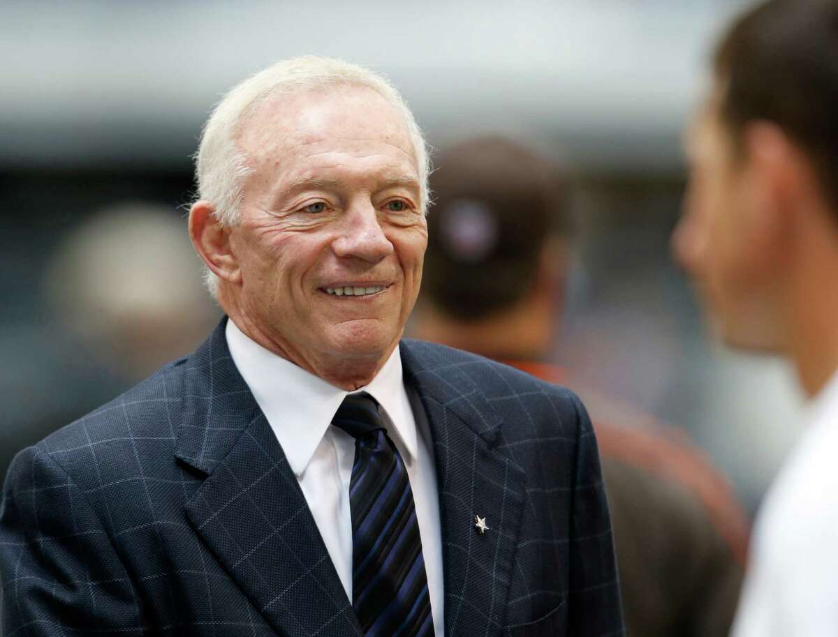 Dallas Cowboys Owner Jerry Jones before an NFL football game against the Cleveland Browns Sunday, Nov. 18, 2012 in Arlington, Texas. (AP Photo/Sharon Ellman)