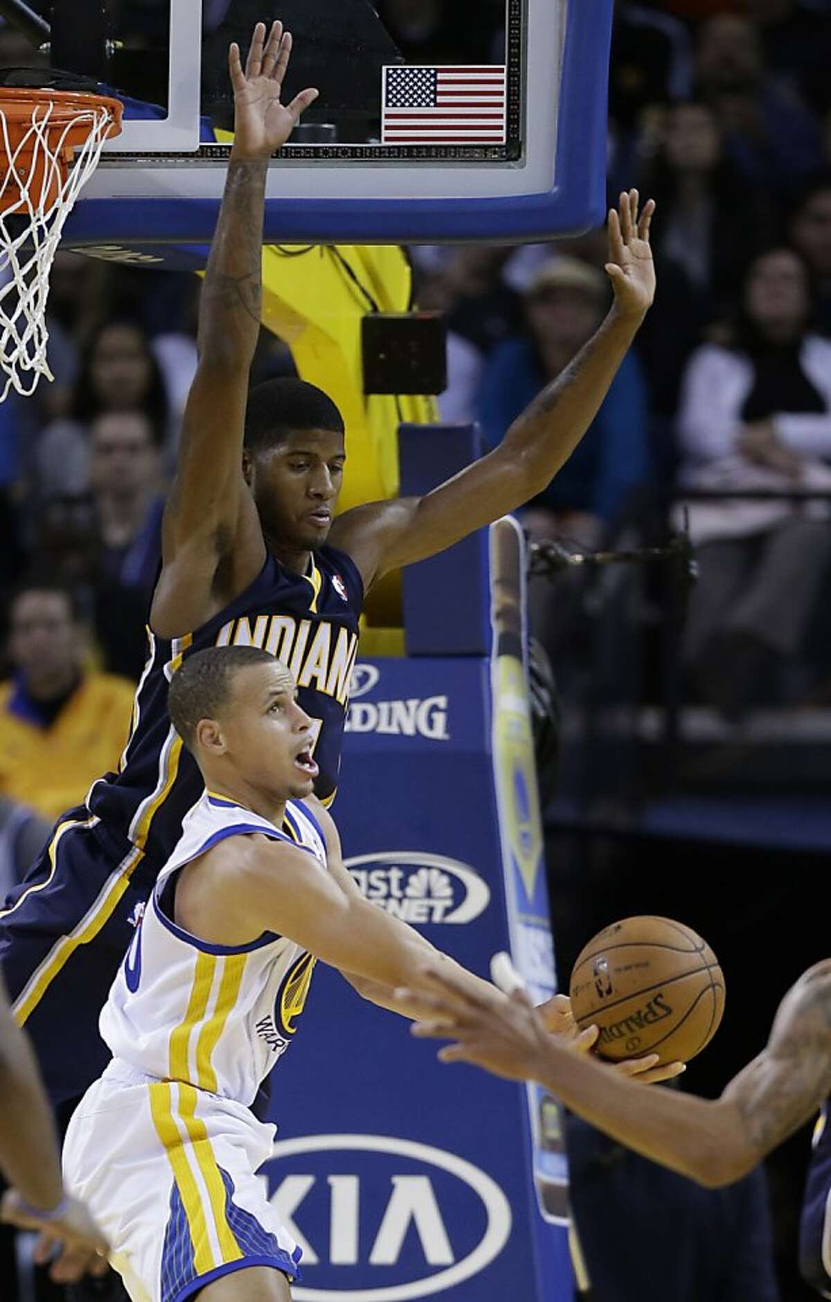 Warriors outshoot Pacers, 10392