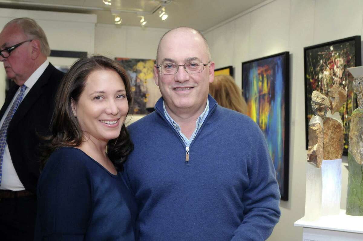 Steve Cohen and his wife, Alexandra, attend the Art Greenwich fair, which is hosted on a megayacht in town. Cohen's net worth is estimated at more than $8 billion.