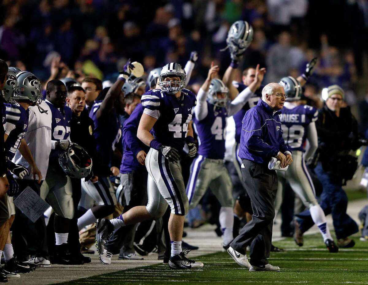 Kansas State’s second resurgence under coach Bill Snyder is complete this season, as the Wildcats won their first conference title since 2003. Only a loss to Baylor, which ended the season with three straight wins, kept Kansas State from a likely date with Notre Dame in the national championship game. That loss also may have kept Kansas State’s leader, quarterback Collin Klein, from winning the Heisman Trophy. It did not keep him from leading five Wildcats on the Express-News’ 2012 All-Big 12 first team. KSU placed four on the second team. Here are the Express-News All-Big 12 first and second teams, as selected by Express-News college football writers Tim Griffin and Mike Finger:Note: OSU defensive lineman Nigel Nicolas, a senior, was named to Second Team Defense. He is not pictured.