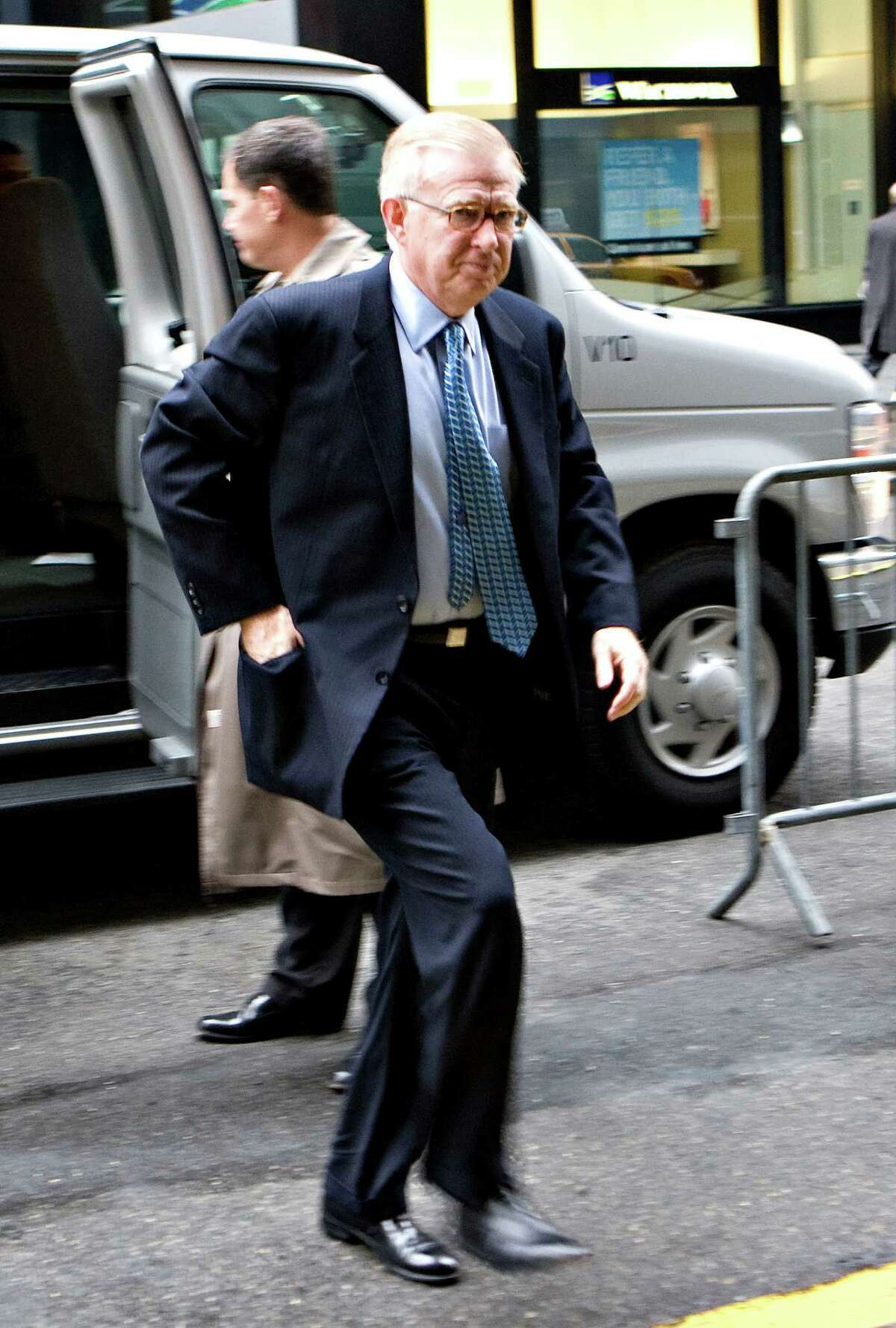 Michael O'Neill, former chief executive officer of the Bank of Hawaii, arrives for the shareholders meeting of Citigroup Inc., at the Hilton Hotel in New York, U.S., on Tuesday, April 21, 2009. O'Neill was elected to the Citigroup board during the meeting. Photographer: Daniel Acker/Bloomberg News
