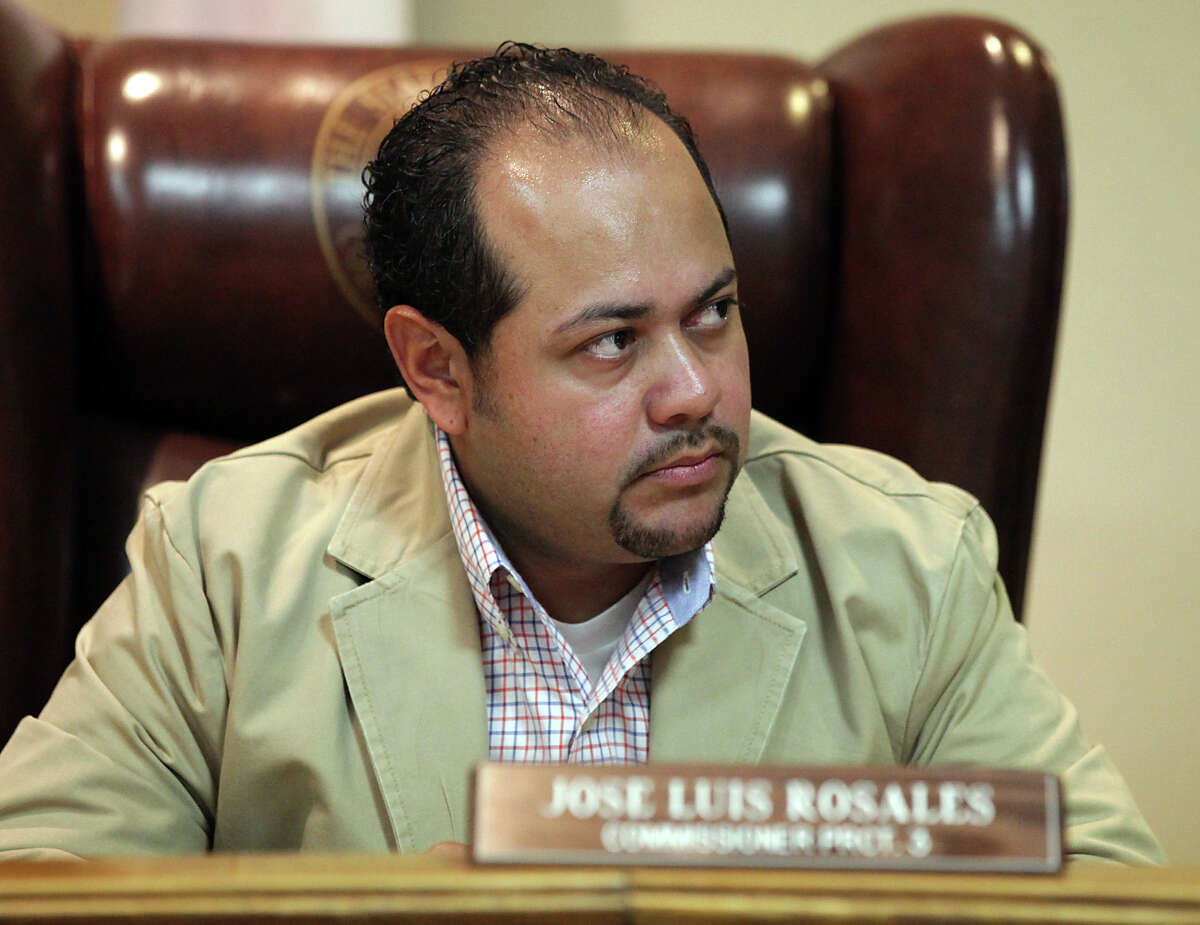 Maverick County Commissioner Jose Luis Rosales of Precinct 3 at a Commissioners meeting at the County Courthouse in Eagle Pass, Thursday, Nov. 29, 2012. Rudy Heredia, Commissioner of Precinct 2, and several county employees have been indicted for misuse of grant funds, among other charges.