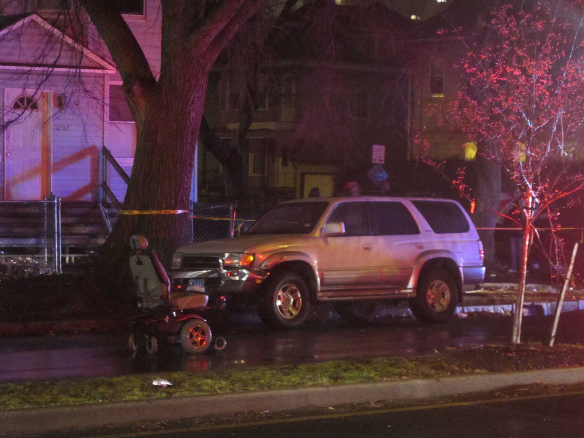 Man in electric wheelchair hit by SUV
