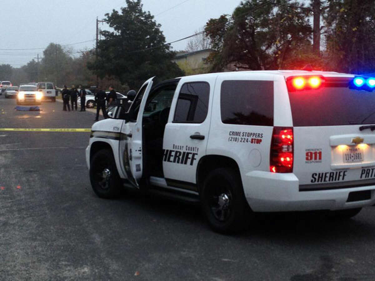 One person was killed and another three were injured, one critically, in a shooting on the 4400 block of Courtess in South Bexar County. Photo: Nolan Hicks / Express-News