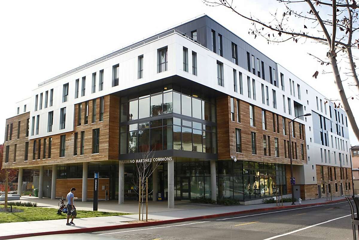 The new Maximino Martinez Commons dormitory is seen on Channing Way near UC Berkeley on Saturday, Dec. 8, 2012.