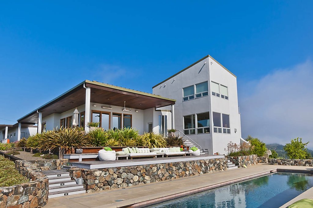 Healdsburg homes features slate and stunning views