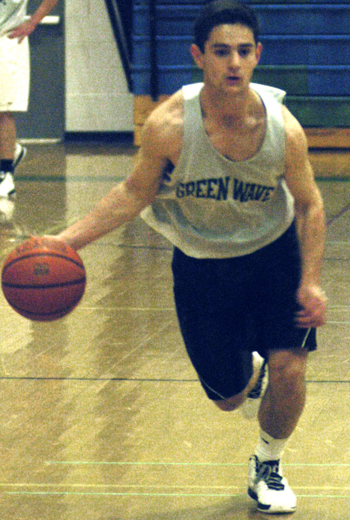Nick Teixeira of New Milford High School boys' basketball, December 2012