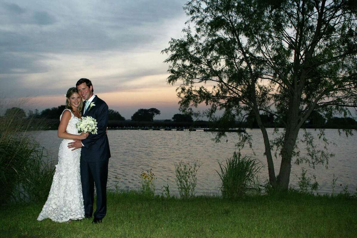 FILE - DECEMBER 11: According to reports, Jenna Bush Hager, daughter of former U.S. President George W. Bush, is pregnant with her first child. CRAWFORD, TX - MAY 10: In this handout image provided by the White House, Henry and Jenna Hager pose for photographs along the lake at Prairie Chapel Ranch following their wedding ceremony May 10, 2008 near Crawford, Texas.