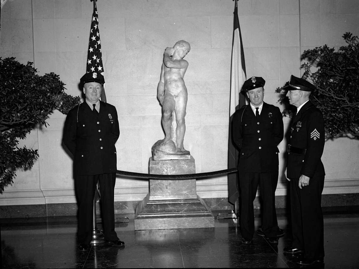 Michelangelo's "David-Apollo" is displayed during its first visit to the National Gallery of Art in Washington, D.C., in 1949. It is back as part of the "2013 -- The Year of Italian Culture" celebration.