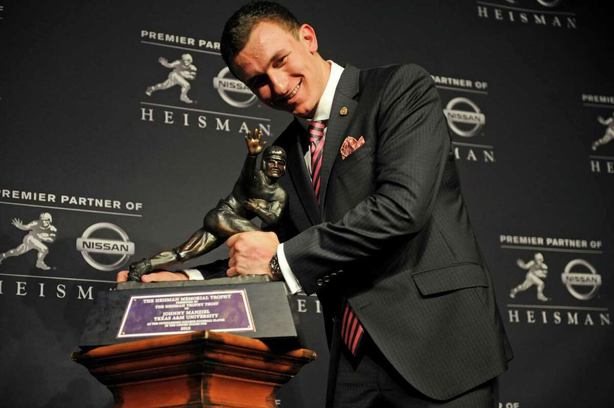 10. After leading Texas A&M to a stunning upset of undefeated defending national champion Alabama in Tuscaloosa, quarterback Johnny Manziel -- better known as Johnny Football -- becomes a household name. The Pride of Kerrville goes on to become the first freshman to win the Heisman Trophy.