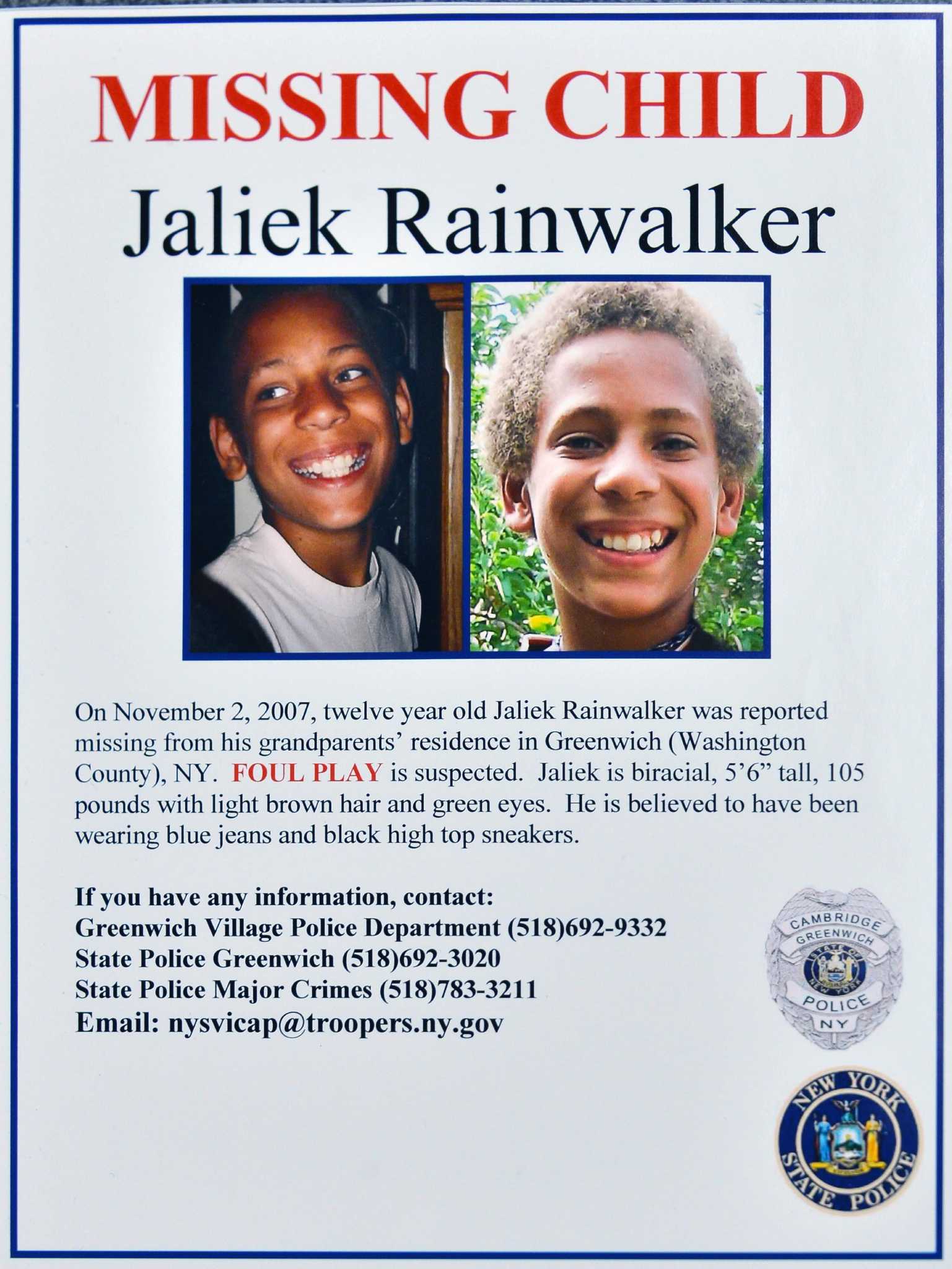 Jaliek Rainwalker's homicide case is cold 10 years after his disappearance