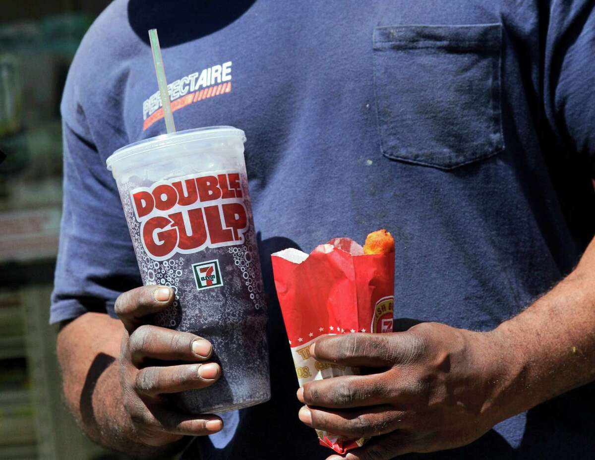 The 7-Eleven chain is known for Double Gulp drinks as well as the frozen Slurpee. ﻿