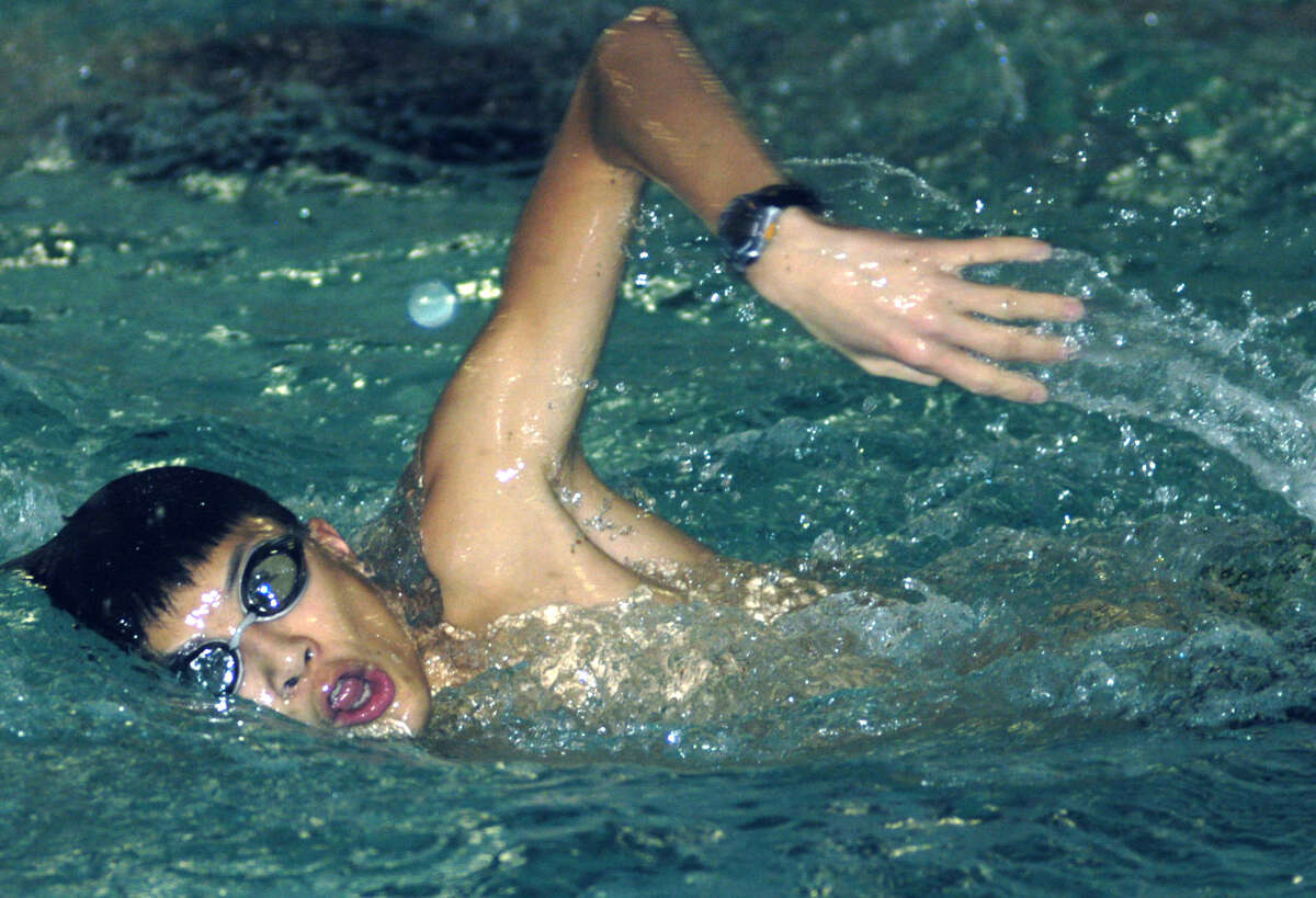 Nathan Ong of the Spartans gears up for the Shepaug Valley School swimming and diving season, December 2012