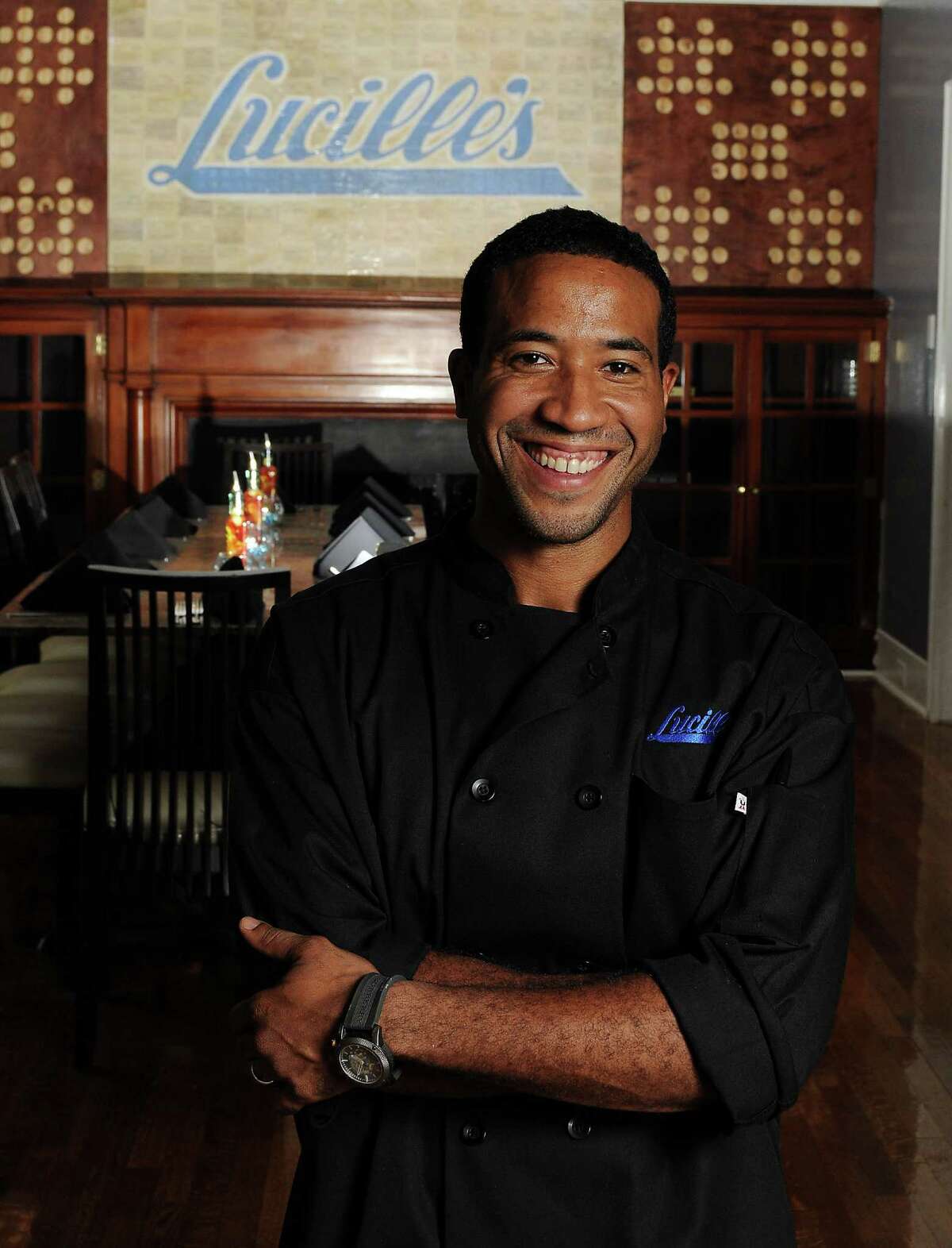 Chef Chris Williams at Lucille's restaurant on La Branch Monday August 27,2012.(Dave Rossman Photo)
