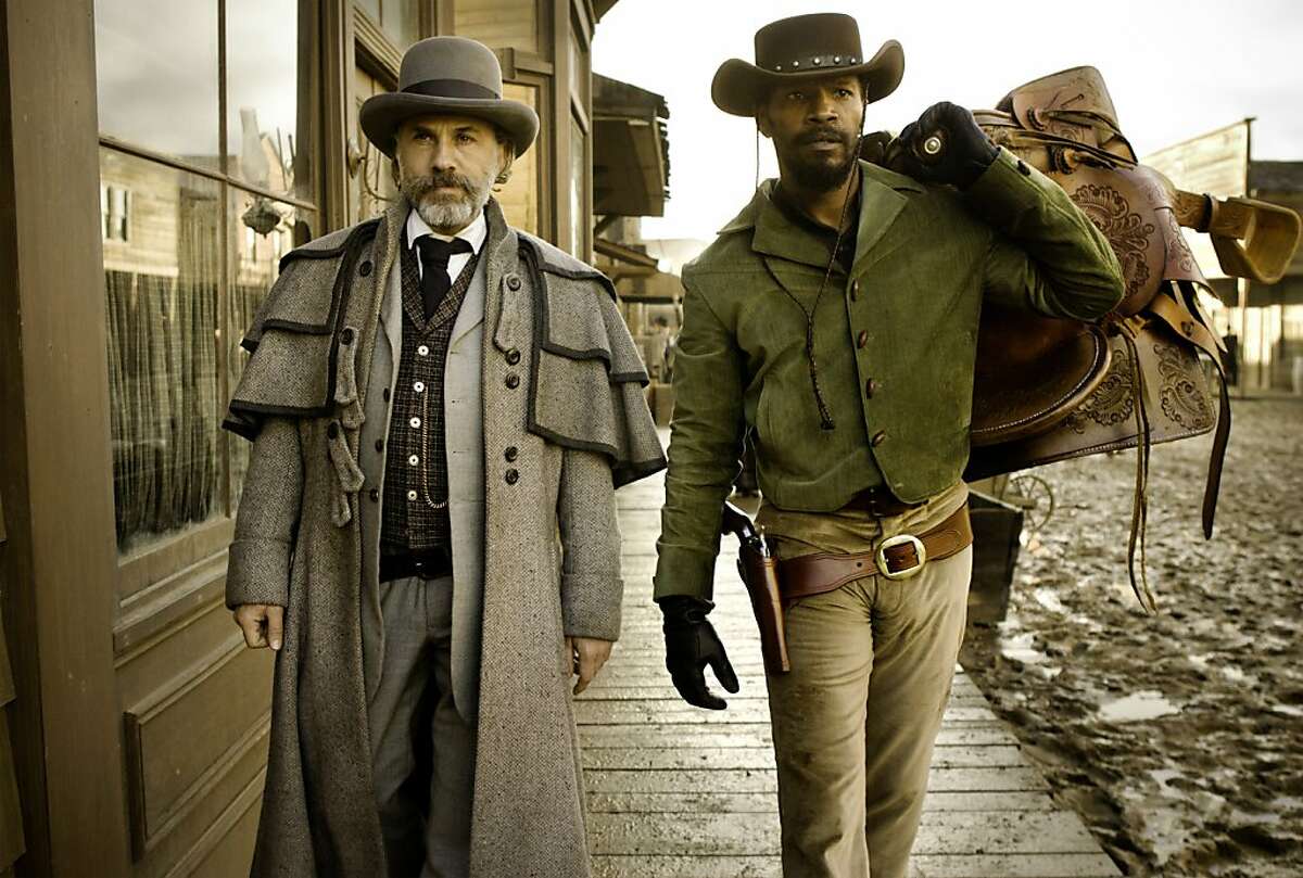 Schultz (Christoph Waltz) and Django (Jamie Foxx) in, "Django Unchained."