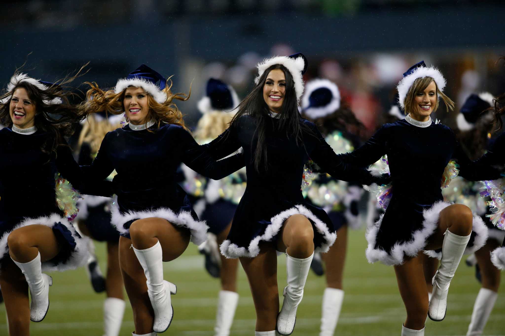 NFL cheerleaders at Christmas