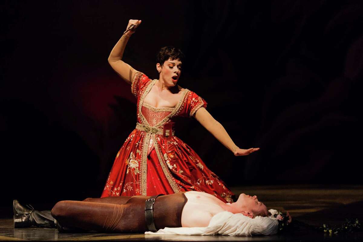 Peggy Kriha Dye as Armide and Colin Ainsworth as Renaud in The Glimmerglass Festival production of Armide. Photo: Karli Cadel/The Glimmerglass Festival.