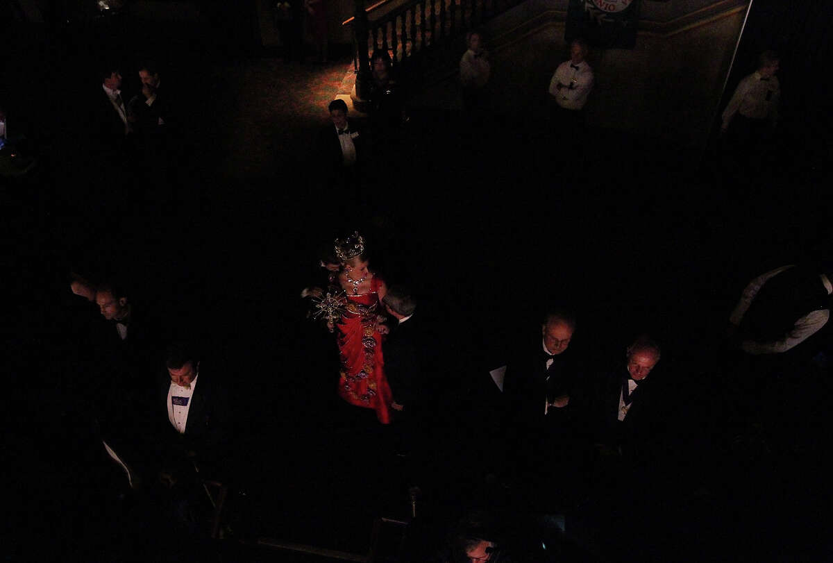 Sarah Elizabeth Butt, Duchess of Exalted Legacy, awaits her turn to take the stage at the 2012 Coronation of the Order of the Alamo at the Majestic Theater on Wednesday, Apr. 25, 2012.