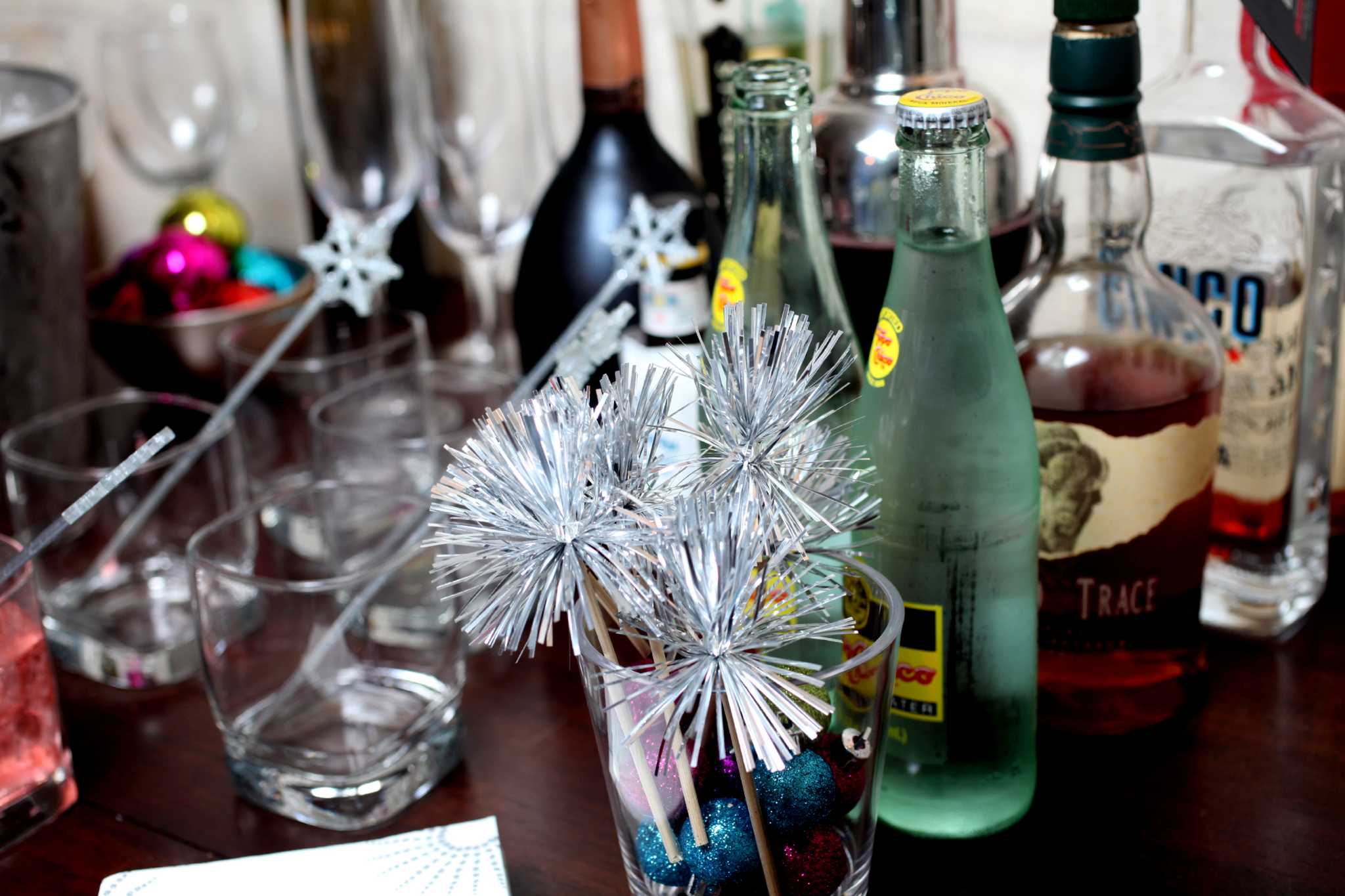 Set up a bar that pleases both party guests and host