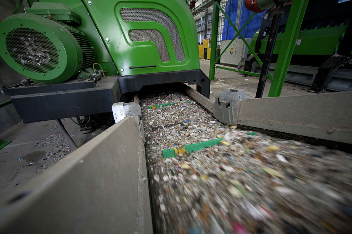 A Waste Management plant in San Antonio turns garbage into so-called SPEC fuel pellets, seen as a cleaner-burning substitute for coal. The company owns the process, and is building another plant in Philadelphia.