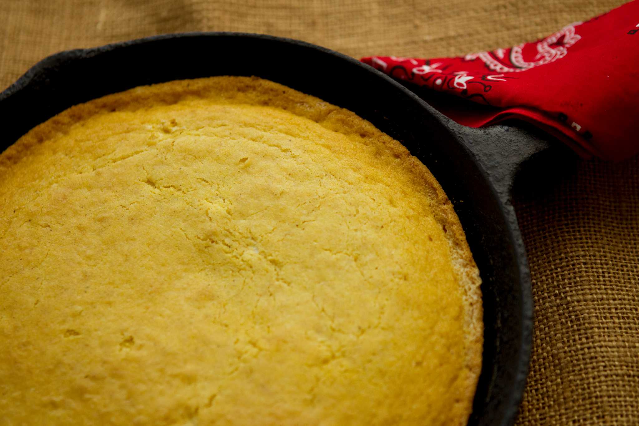 Cornbread at its best in a castiron skillet