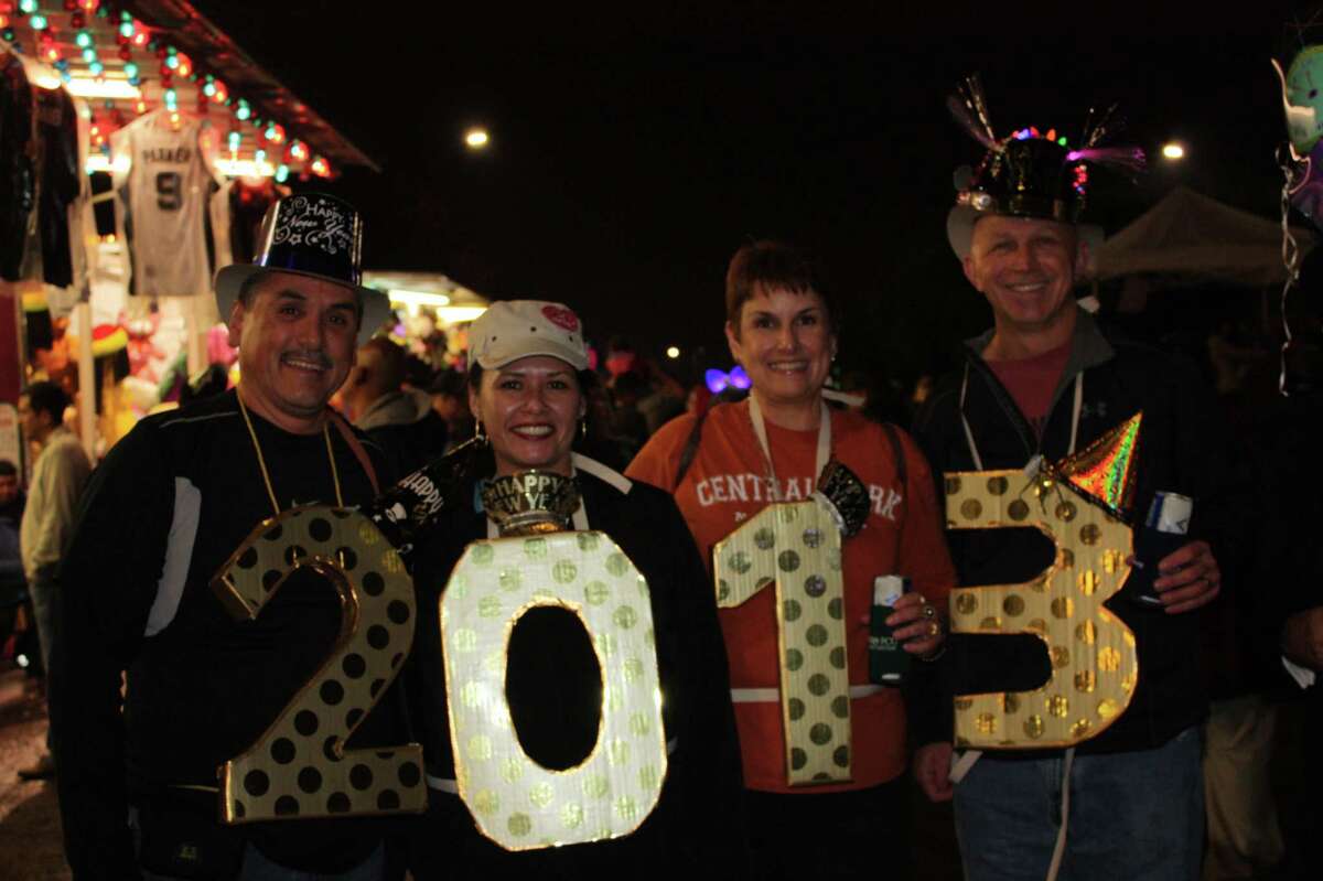 Revelers prepare to welcome 2013 during Celebrate San Antonio downtown on Dec. 31, 2012.