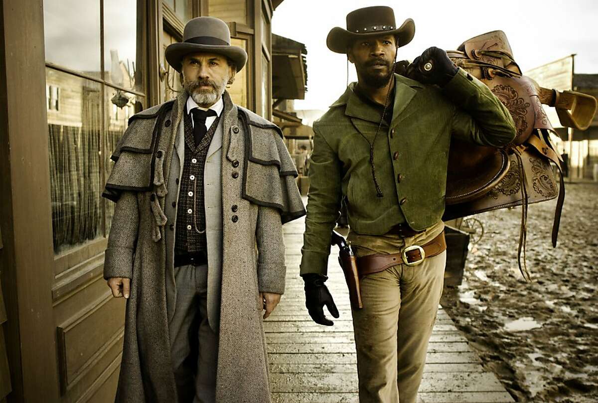 This undated publicity image released by The Weinstein Company shows, from left, Christoph Waltz as Schultz and Jamie Foxx as Django in "Django Unchained," directed by Quentin Tarantino. The film centers on a slave trying to rescue his wife from a Mississippi plantation. (AP Photo/The Weinstein Company, Andrew Cooper, SMPSP, File)
