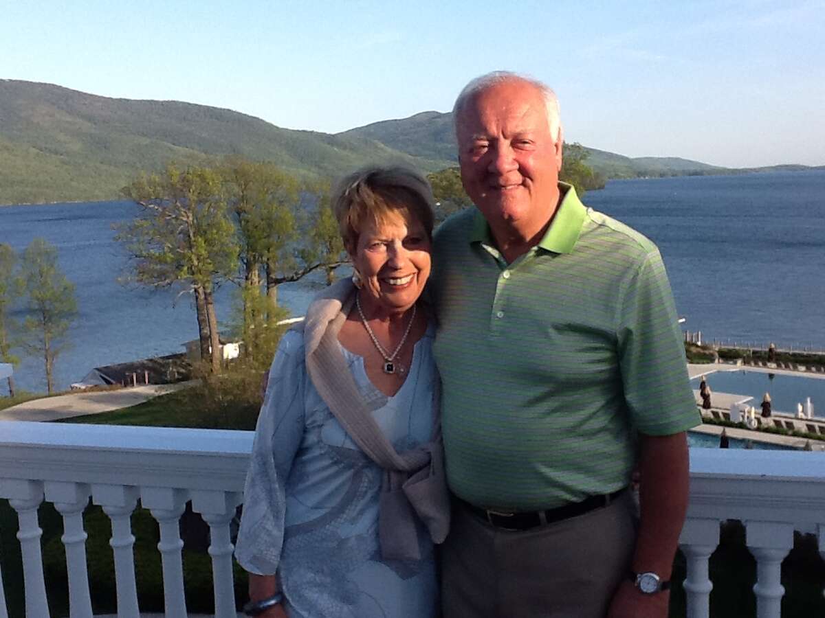 James DiNapoli, and his wife, Christine, during an outing on Lake George in July. The founder of Albany's first business improvement district and a prominent commercial real estate broker, DiNapoli passed away suddenly on New Year's Eve.