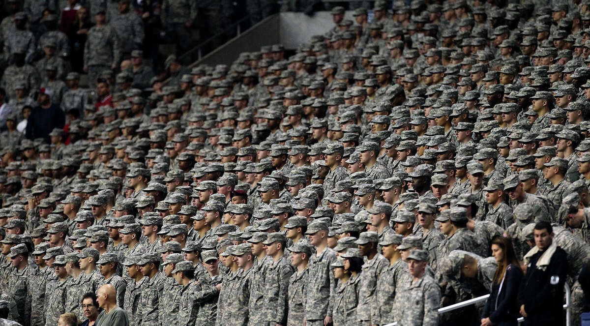U.S. Army personnel attend the 2013 U.S. Army All-American Bowl at the Alamodome on Saturday, Jan. 5, 2013. The East Team defeated the West, 15-8.