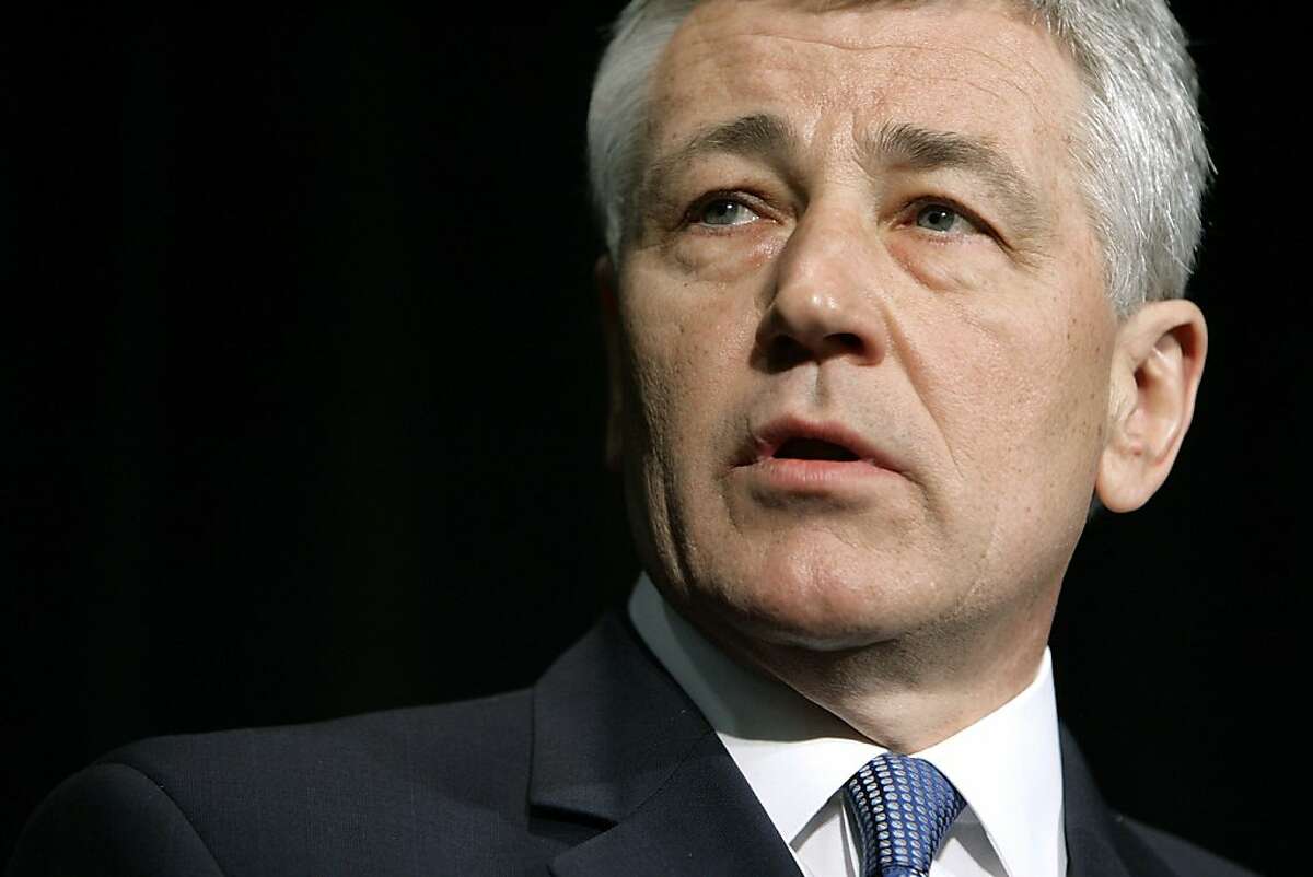 FILE - JANUARY 6, 2013: It was reported that U.S. President Barack Obama is expected to dominate Chuck Hagel, a Republican and former U.S. senator from Nebraska, to succeed Defense Secretary Leon Panetta January 6, 2013. WASHINGTON - MARCH 22: U.S. Sen. Chuck Hagel (R-NE) addresses the National Newspaper Association's Government Affairs Conference March 22, 2007 in Washington, DC. U.S. Sen. John Kerry (D-MA) and former New York City mayor and Republican presidential hopeful Rudy Giuliani also addressed the group and all mentioned energy independence as a defining issue in the 2008 elections. (Photo by Chip Somodevilla/Getty Images)