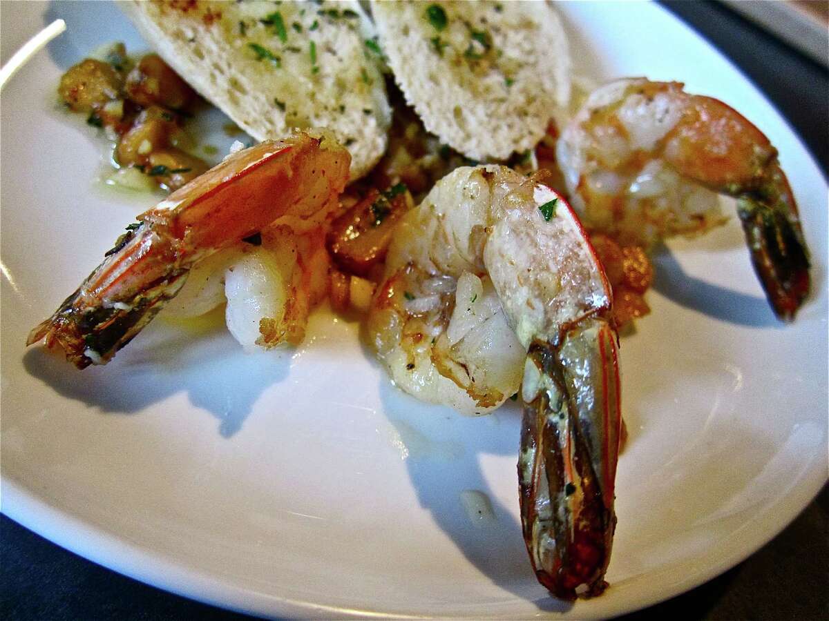 Gambas al ajillo (shrimp with roasted garlic) at Costa Brava.
