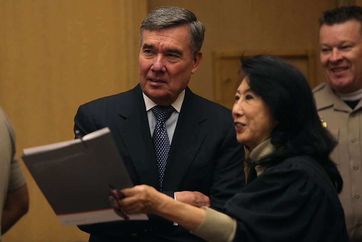 Director of National Drug Control policy R. Gil Kerlikowske in court with judge Lillian Sing observing the community justice centers in San Francisco, Ca., on Tuesday, January 8, 2012.