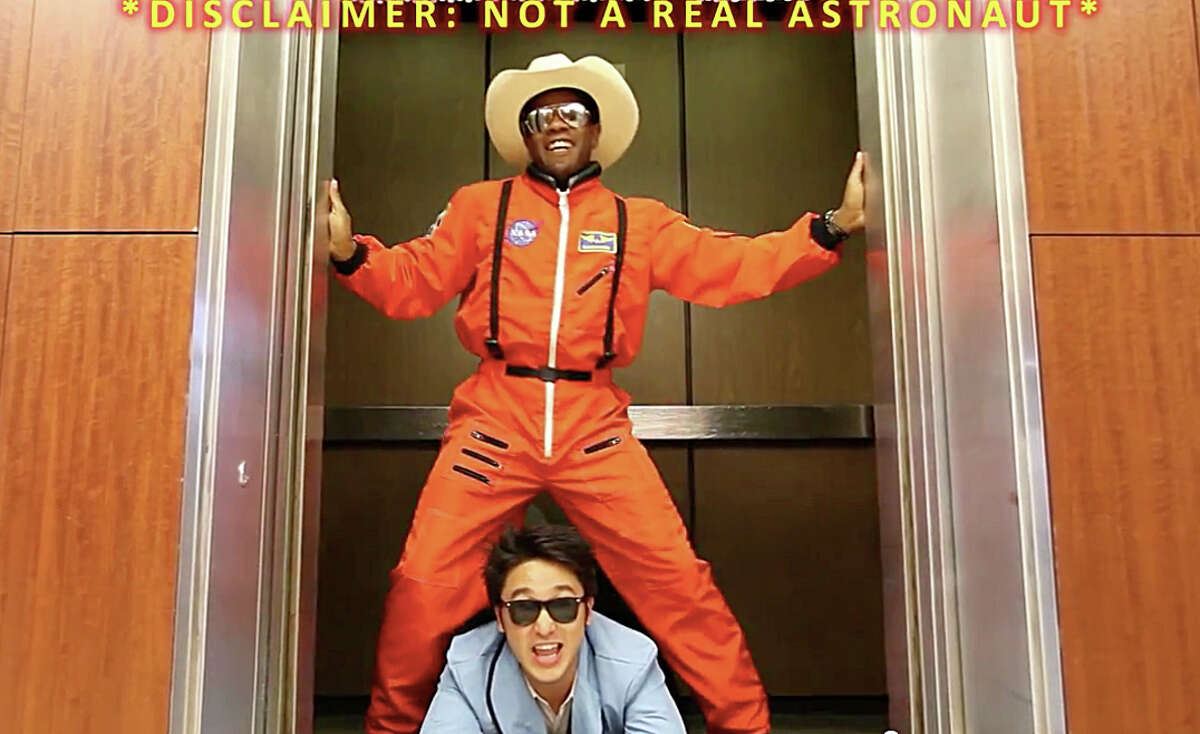 "NASA Johnson Style," a "Gangnam Style" parody on YouTube, stars NASA intern Eric Sim (bottom).