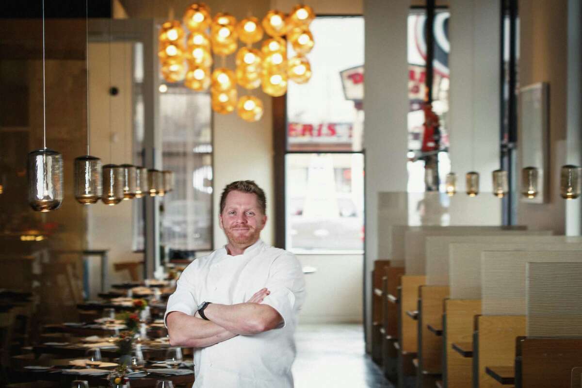 Chef Ryan Hildebrand poses for a photo at his restaurant, Triniti, Thursday, Jan. 3, 2013, in Houston. Triniti just marked its first anniversary. ( Michael Paulsen / Houston Chronicle )