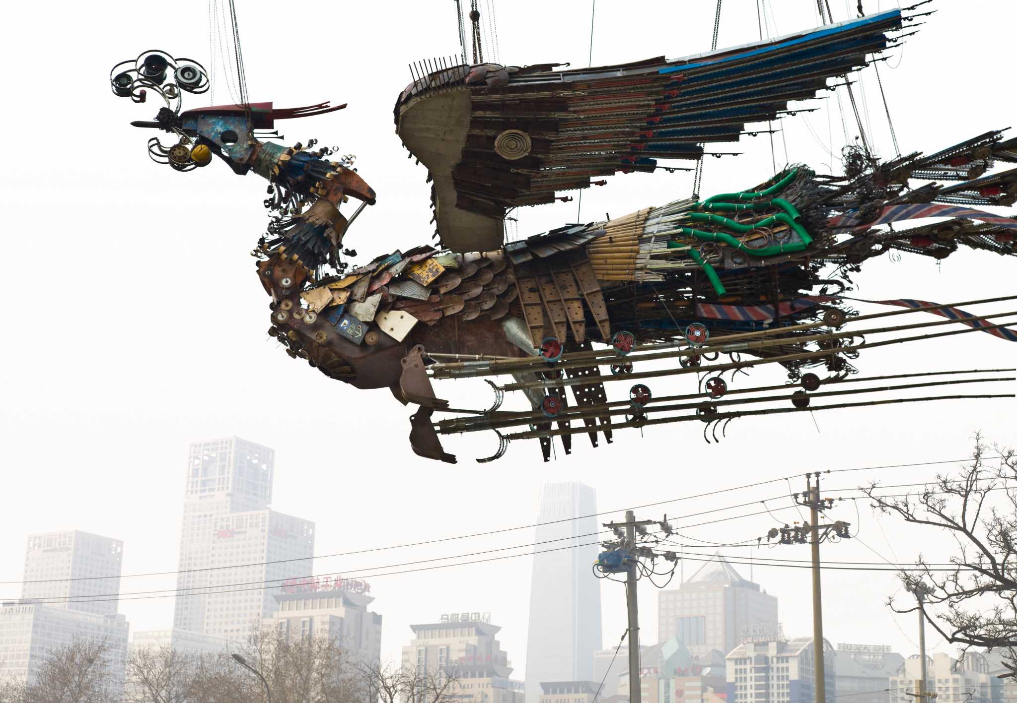 On exhibit Xu Bing's 'Phoenix' at Mass MoCA