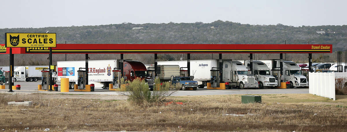 The Pilot truck stop in New Braunfels is nestled below the Hill Country just off IH35 on January 11, 2013.