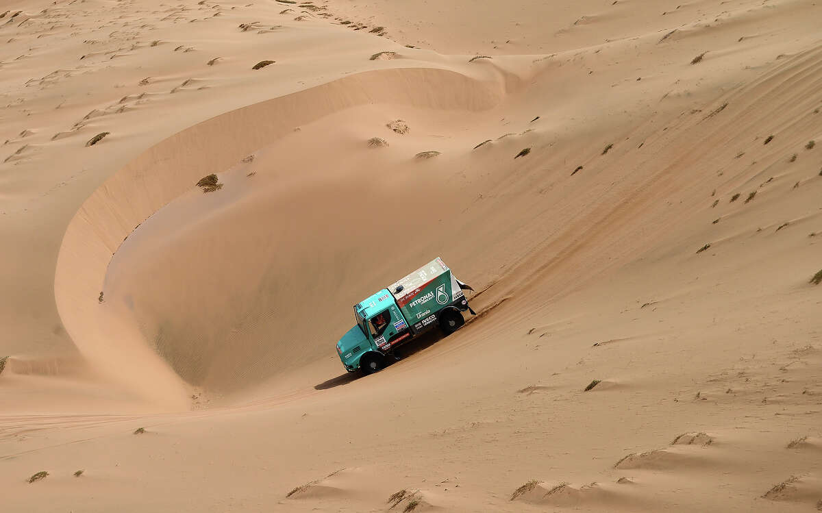 Netherlands' Ivecco driver Gerard De Rooy competes during the Stage 12 of the 2013 Dakar Rally between Fiambala in Argentina and Copiapo in Chile, on January 17, 2013.This is the 34th annual running of the rally which is named for the famed race from Paris to Dakar, Senegal.